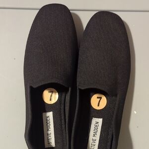 Steve Madden Men's Textured Black Loafers